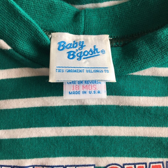 Oshkosh Green & White Striped Romper - Picture 4 of 5